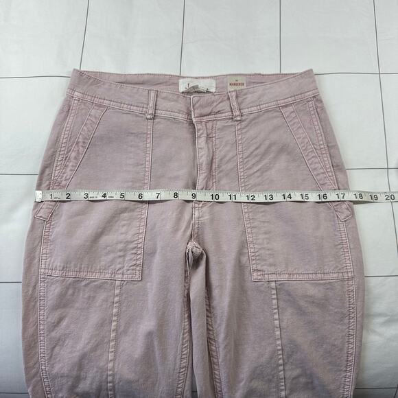 Anthropologie Pants Womens 27 Pink Wanderer Boho Utility Casual Bohemian Cotton - Picture 8 of 12